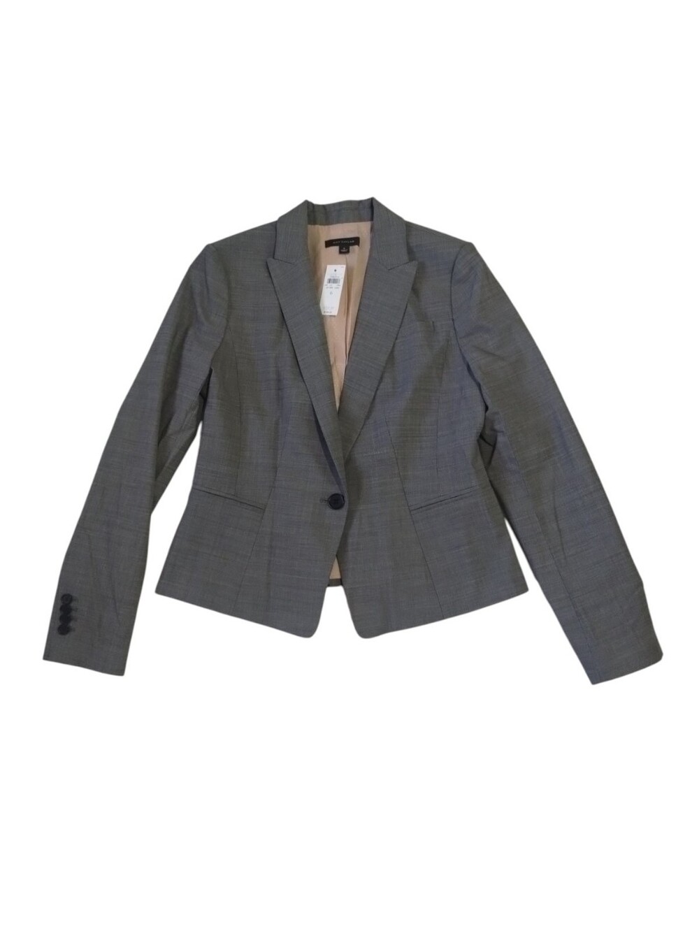 Ann Taylor Wool Blend Tailored One-button Blazer Jacket Women's 6 Office Career